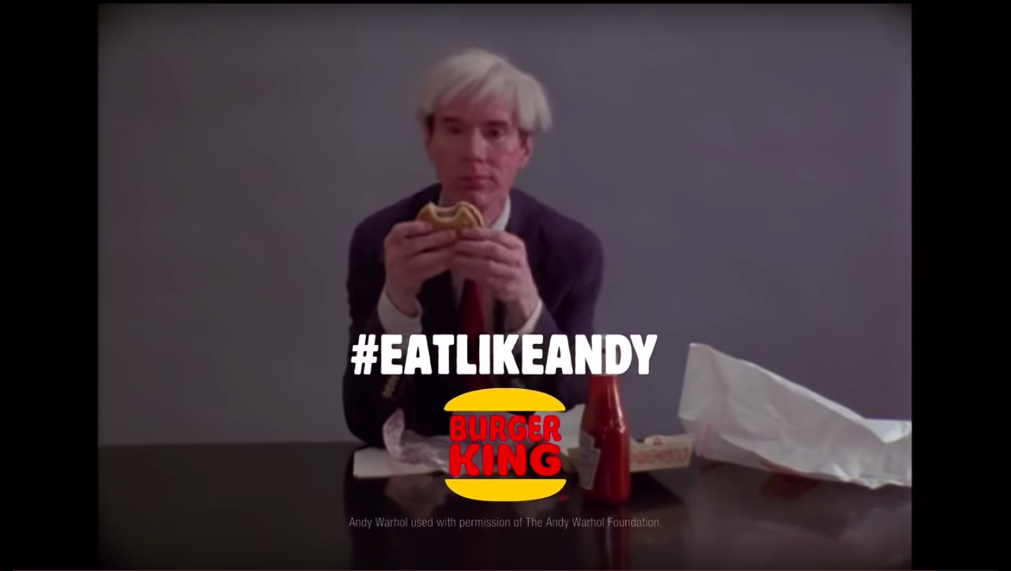 Yes, That Was Really Andy Warhol in Burger King’s Super Bowl Commercial. Here’s the Story