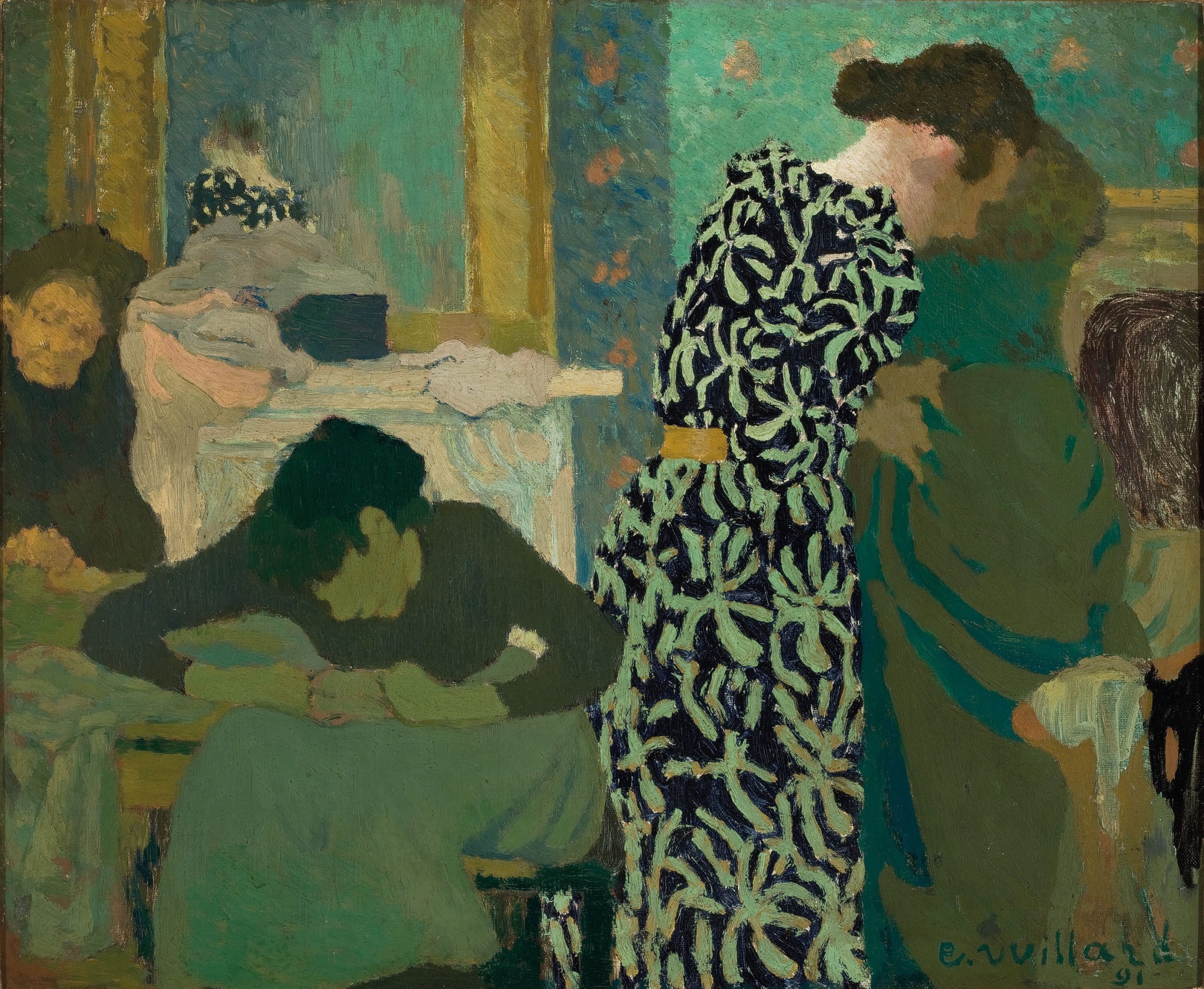 La collection permanente : le portrait de famille teinté de vert de Vuillard