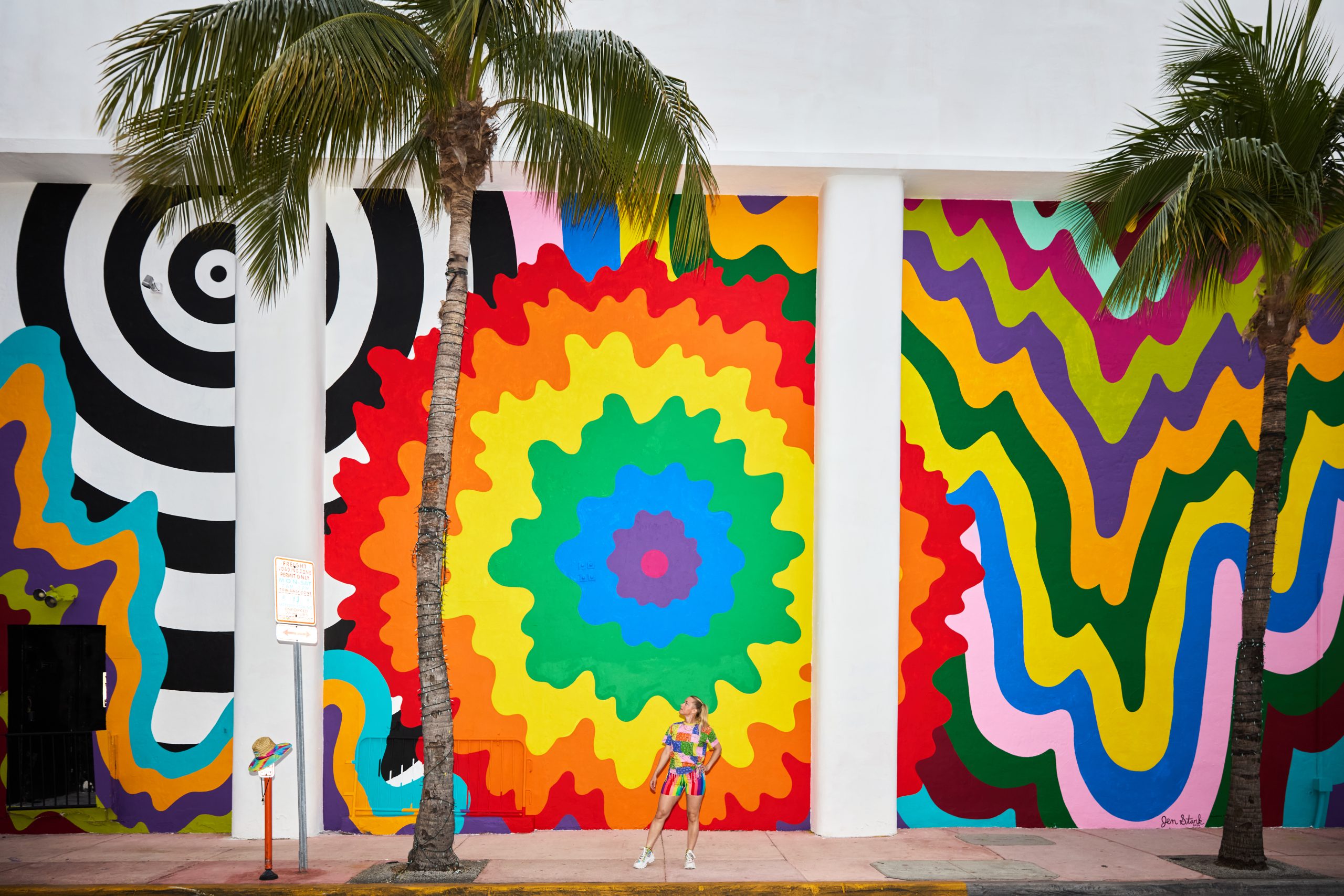 Jen Stark's Dazzling New Mural Brings a Kaleidoscope of Color to