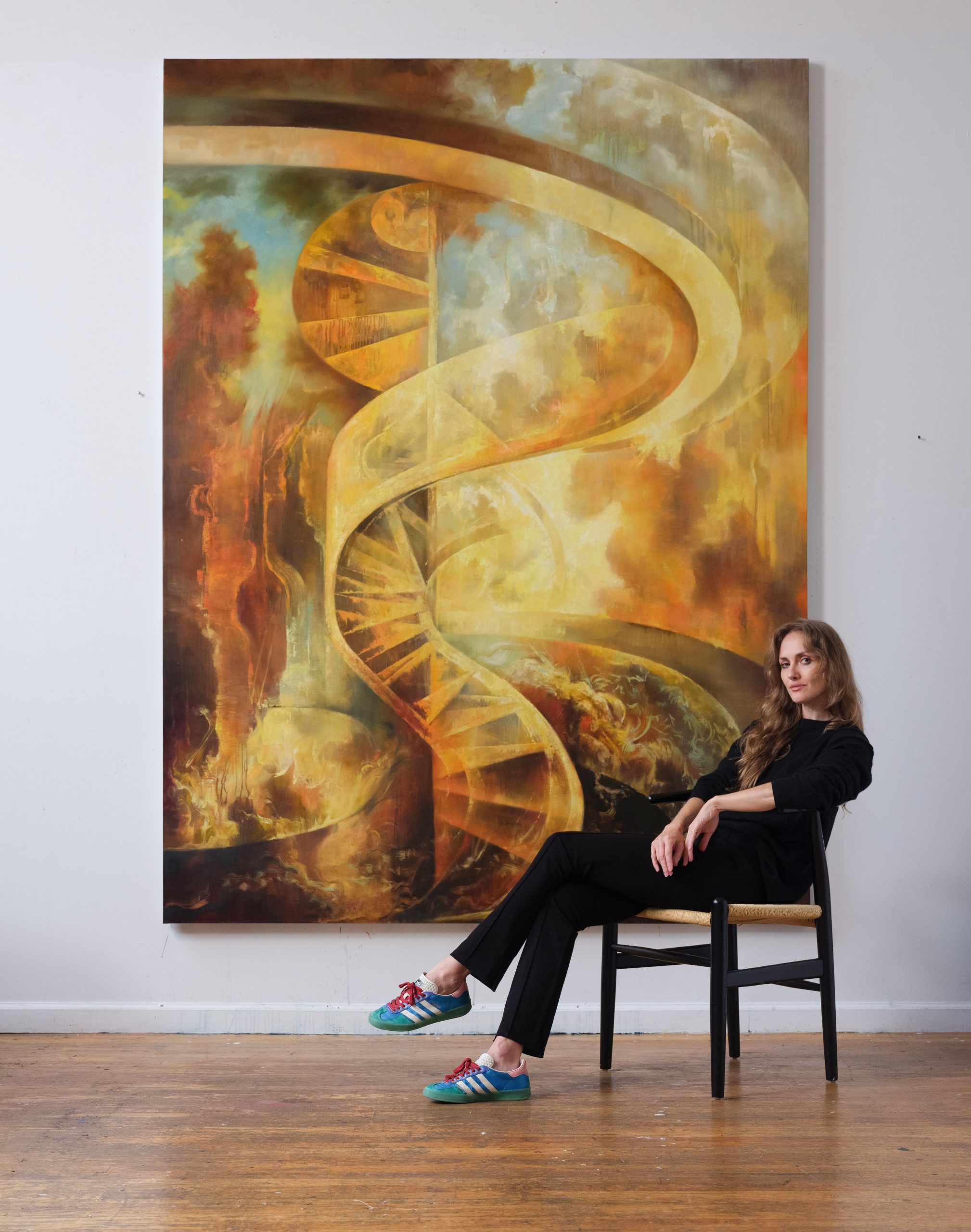 Image accompanying source report: Storms, Spirals and DNA: Maria Kreyn Fills a London Church With Dream Logic